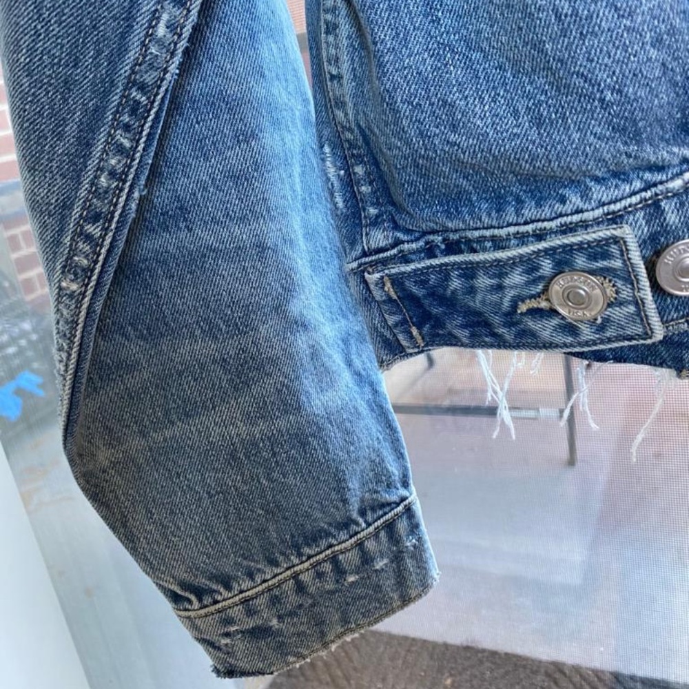 NWT Hudson Distress Cropped Trucker Jean Jacket - Picture 7 of 12
